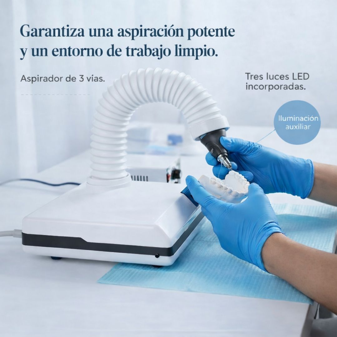 High-Power Dental Vacuum with LED Light